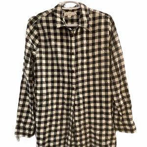 8 Black and White Checkered Button Down Shirt H&M